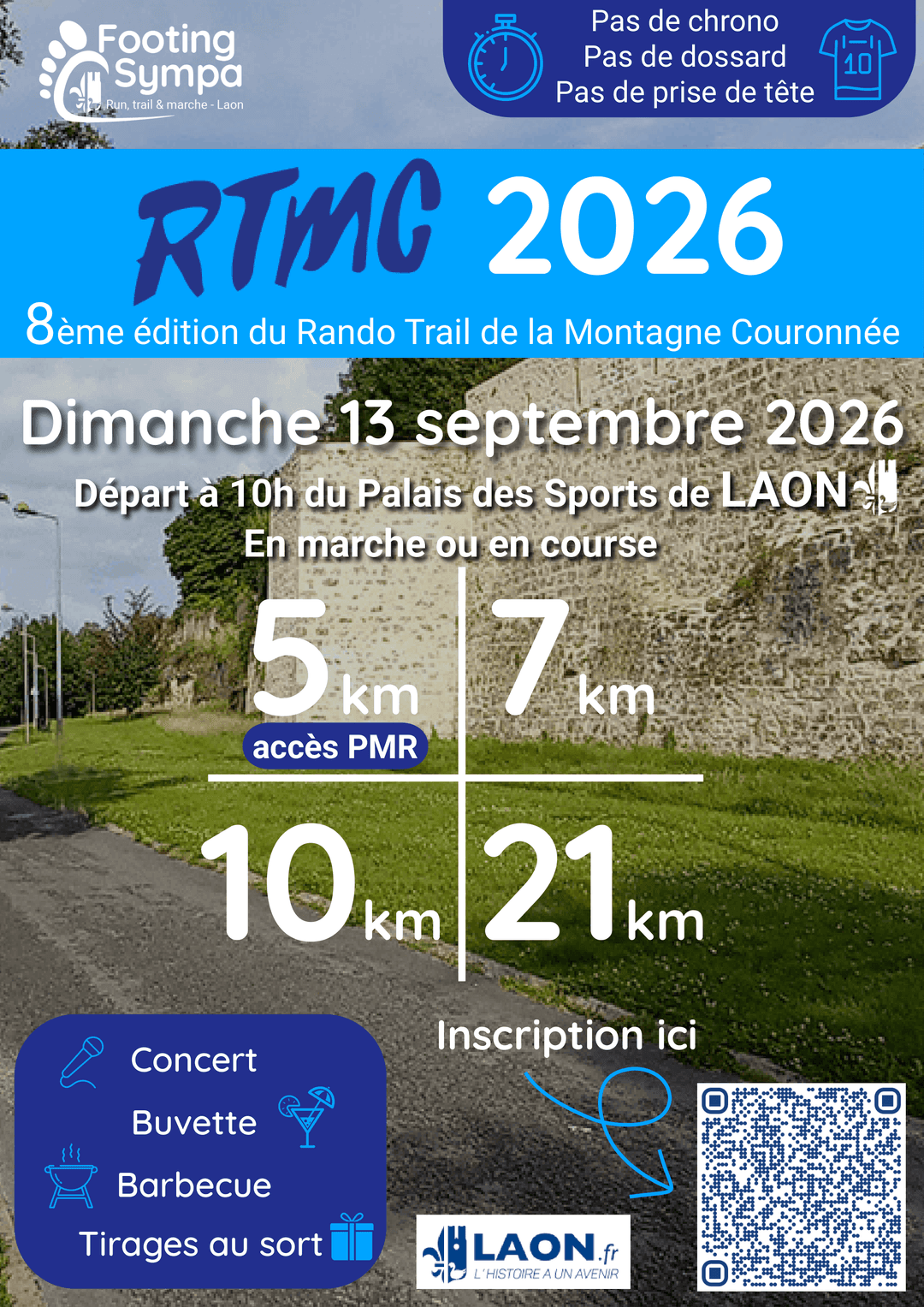 Affiche RTMC 8 — Rando/Trail de la Montagne Couronnée 2026